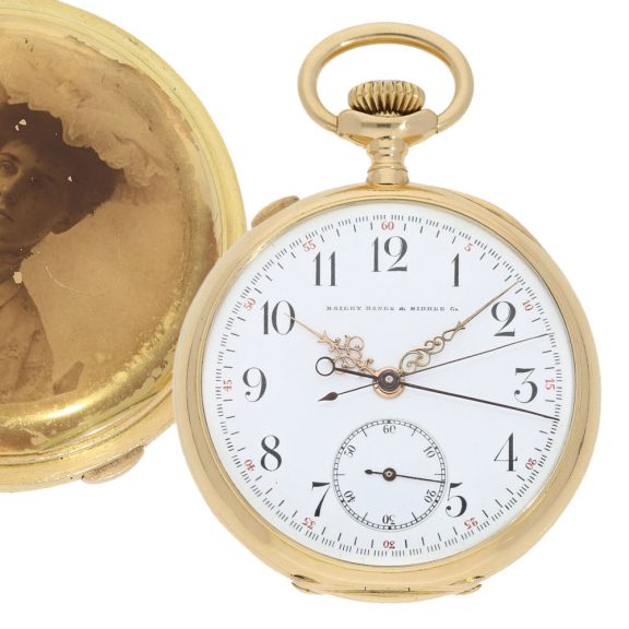 Swiss gold and enamel split second lever chronograph Circa 1904 Swiss gold and enamel split second lever chronograph Circa 1904