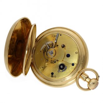 English 18K gold minute repeating duplex watch Circa 1822