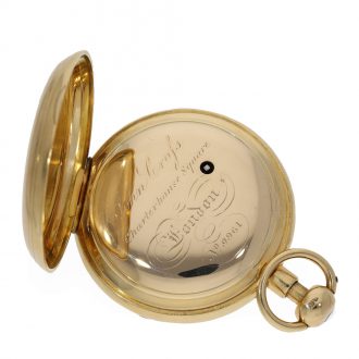 English 18K gold minute repeating duplex watch Circa 1822