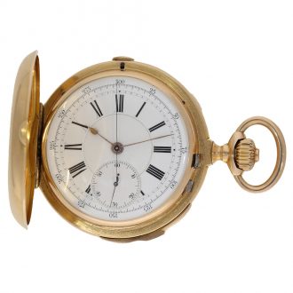 Swiss 18 carat gold à goutte watch with minute repeater Circa 1875