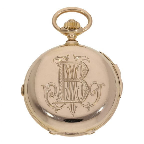 Swiss 18 carat gold à goutte watch with minute repeater Circa 1875 Swiss 18 carat gold à goutte watch with minute repeater Circa 1875