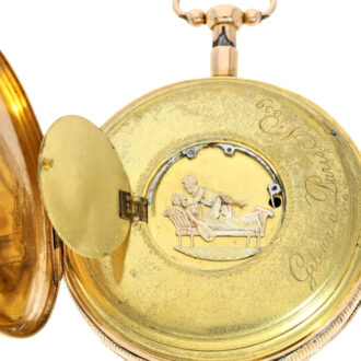 French gold repeater with hidden erotic automaton Circa 1820