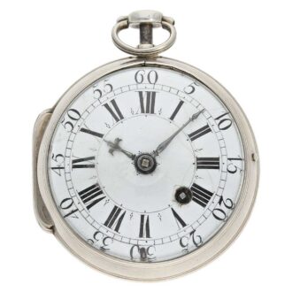 French silver repeating Oignon with mock pendulum Circa 1720