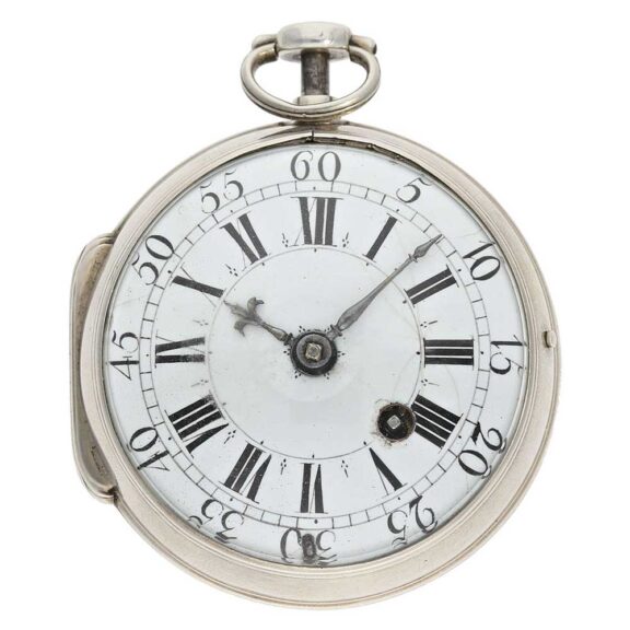 French silver repeating Oignon with mock pendulum Circa 1720