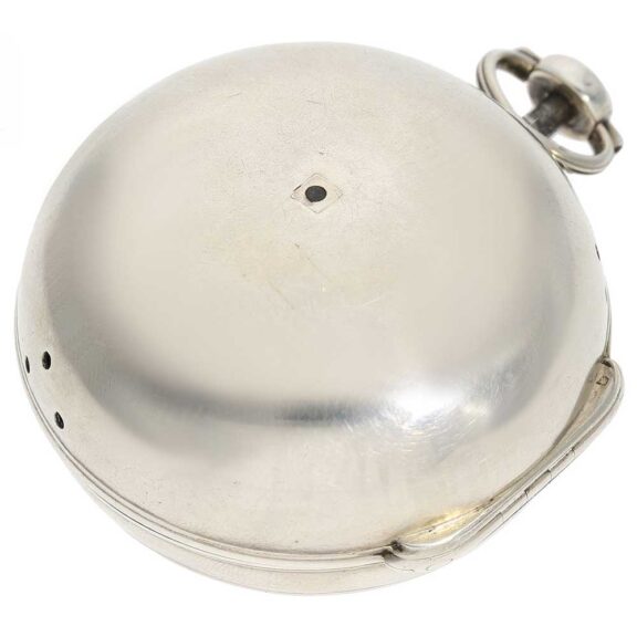 French silver repeating Oignon with mock pendulum Circa 1720 French silver repeating Oignon with mock pendulum Circa 1720
