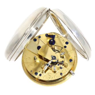 English important silver deck watch chronometer Circa 1824