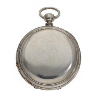 Fine silver pocket chronometer with chain fusee Circa 1860