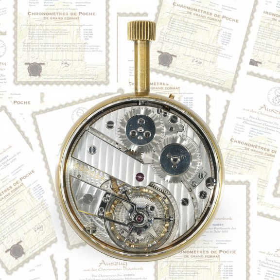 Swiss 18K gold contest chronometer tourbillon Circa 1940 Swiss 18K gold contest chronometer tourbillon Circa 1940