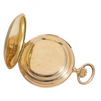 Swiss 14 carat gold à goutte watch with minute repeater Circa 1900