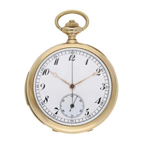 French complicated pocket watch minute repeater with chronograph Circa 1890