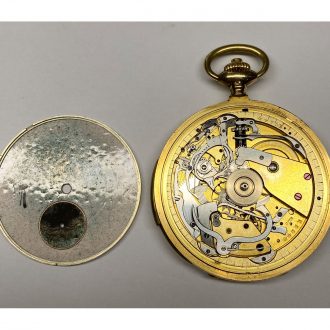 French complicated pocket watch minute repeater with chronograph Circa 1890