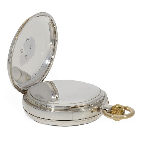 Technically interesting English silver carrousel watch Circa 1913 Technically interesting English silver carrousel watch Circa 1913