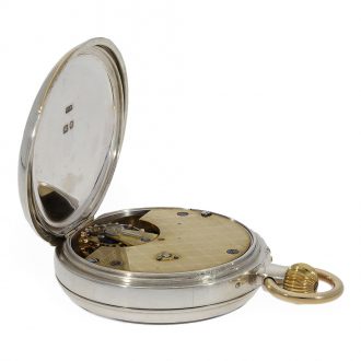 Technically interesting English silver carrousel watch Circa 1913
