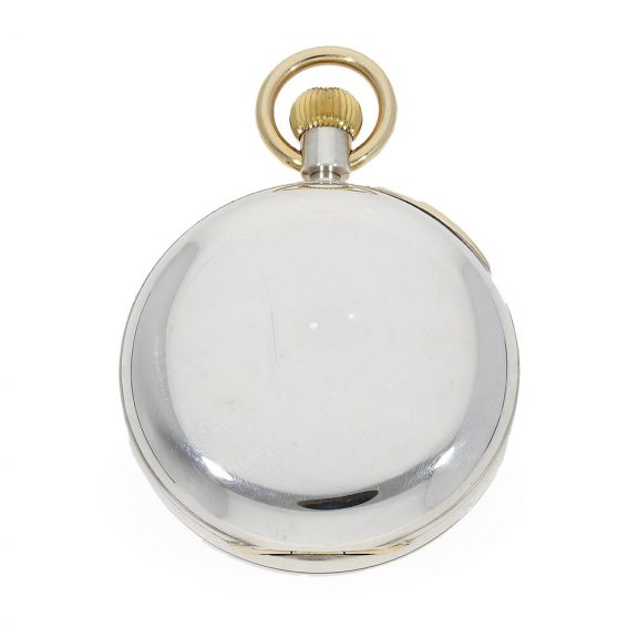 Technically interesting English silver carrousel watch Circa 1913 Technically interesting English silver carrousel watch Circa 1913