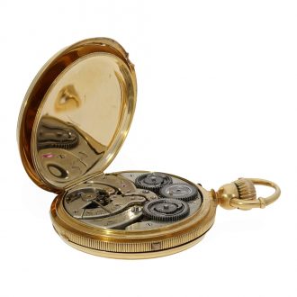 Swiss 18K gold jumping seconds chronograph Circa 1860 Swiss 18K gold jumping seconds chronograph Circa 1860