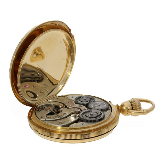 Swiss 18K gold jumping seconds chronograph Circa 1860 Swiss 18K gold jumping seconds chronograph Circa 1860