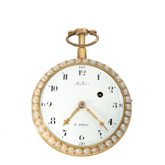 French 18 carat gold and enamel verge watch Circa 1800