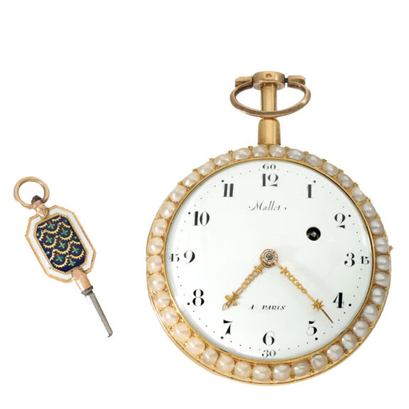 French 18 carat gold and enamel verge watch Circa 1800 French 18 carat gold and enamel verge watch Circa 1800