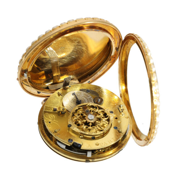 French 18 carat gold and enamel verge watch Circa 1800 French 18 carat gold and enamel verge watch Circa 1800