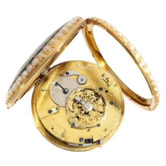 French 18 carat gold and enamel verge watch Circa 1800
