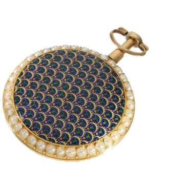 French 18 carat gold and enamel verge watch Circa 1800