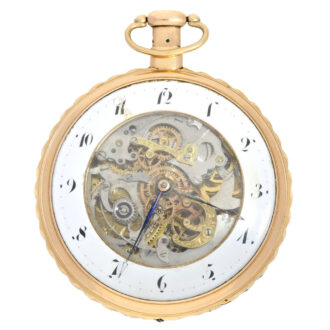 Swiss 18K gold skeletonized repeating watch Circa 1820 Swiss 18K gold skeletonized repeating watch Circa 1820