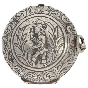 German rare silver pair cased verge pocket watch Circa 1690