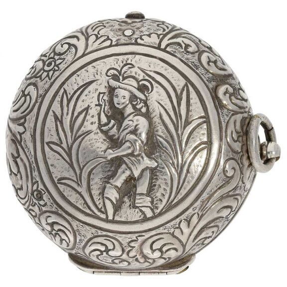 German rare silver pair cased verge pocket watch Circa 1690