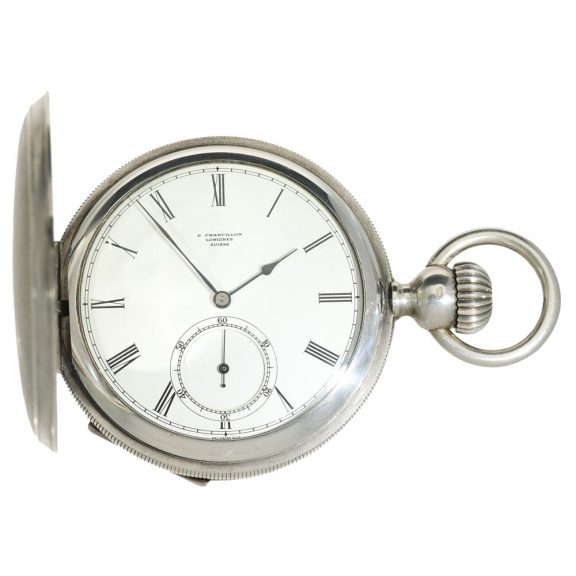 Swiss silver à goutte limited production pocket watch Circa 1992 Swiss silver à goutte limited production pocket watch Circa 1992