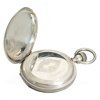 Swiss silver à goutte limited production pocket watch Circa 1992 Swiss silver à goutte limited production pocket watch Circa 1992