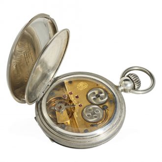 Swiss silver à goutte limited production pocket watch Circa 1992 Swiss silver à goutte limited production pocket watch Circa 1992
