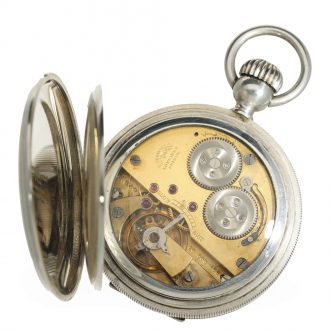 Swiss silver à goutte limited production pocket watch Circa 1992 Swiss silver à goutte limited production pocket watch Circa 1992