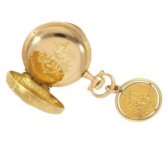 Swiss extremely rare 18 Carat gold ‘St George & the Dragon’ Circa 1895