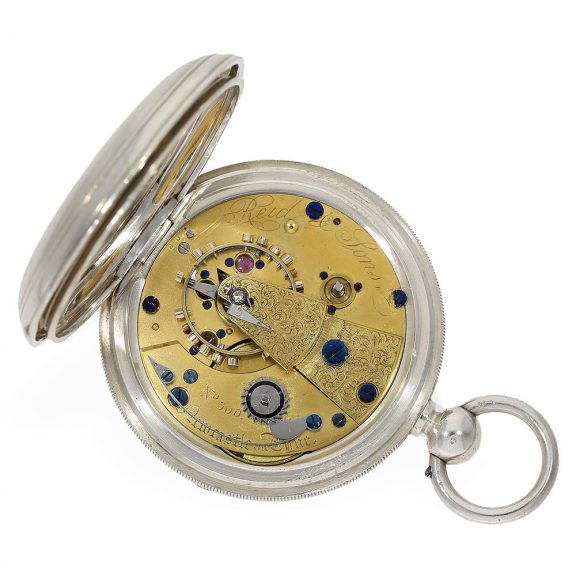 Silver English technically highly interesting chronometer Circa 1864 Silver English technically highly interesting chronometer Circa 1864