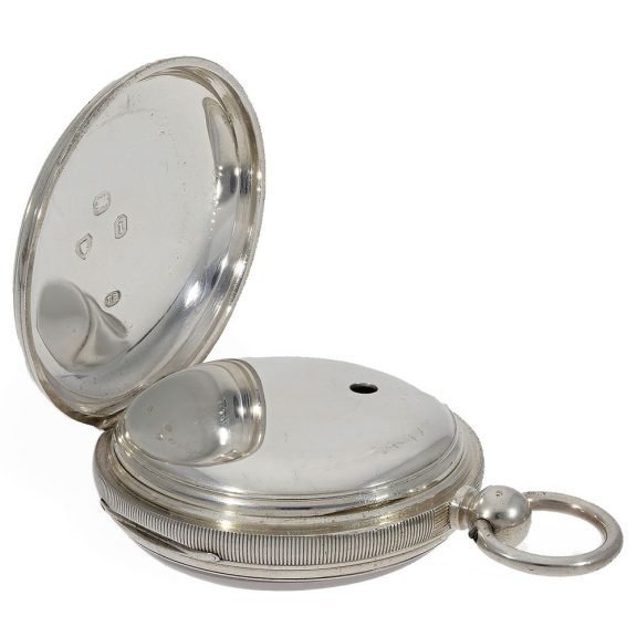 Silver English technically highly interesting chronometer Circa 1864 Silver English technically highly interesting chronometer Circa 1864