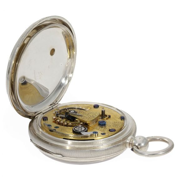 Silver English technically highly interesting chronometer Circa 1864 Silver English technically highly interesting chronometer Circa 1864