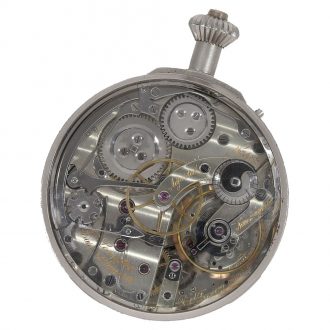 Swiss watch in original display case with rattrapante and foudroyante Circa 1890