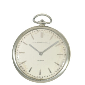 Swiss 18 carat white gold lever escapement pocket watch Circa 1938