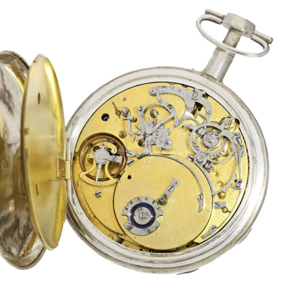 French silver open face with decorative enamel dial Circa 1820 French silver open face with decorative enamel dial Circa 1820
