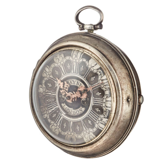 English verge with champleve dial in pair cases Circa 1760