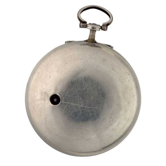 English verge with champleve dial in silver pair cases Circa 1760 English verge with champleve dial in silver pair cases Circa 1760