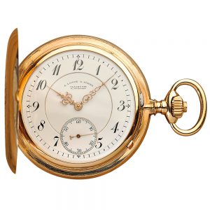 German 18k rose gold Glashütte pocket watch Circa 1905