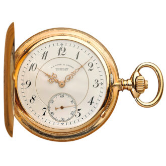 German 18k rose gold Glashütte pocket watch Circa 1905