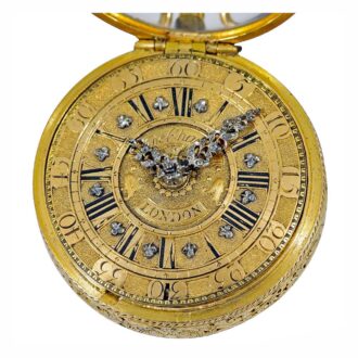 Gold English pair cased quarter repeater Circa 1730