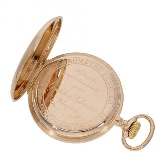 Swiss 18 carat pink gold Chronometro Gondolo Circa 1904