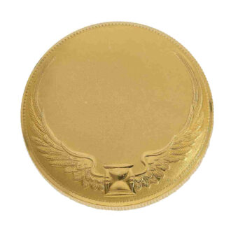 This exquisite full hunter cased watch boasts a coin shaped case with a push button for the spring lid integrated into the coin edge