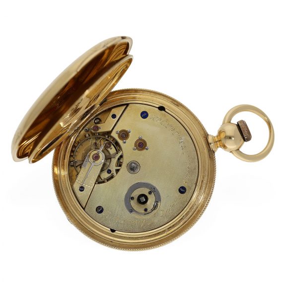 English 18 Carat gold watch with chronometer escapement Circa 1850 English 18 Carat gold watch with chronometer escapement Circa 1850