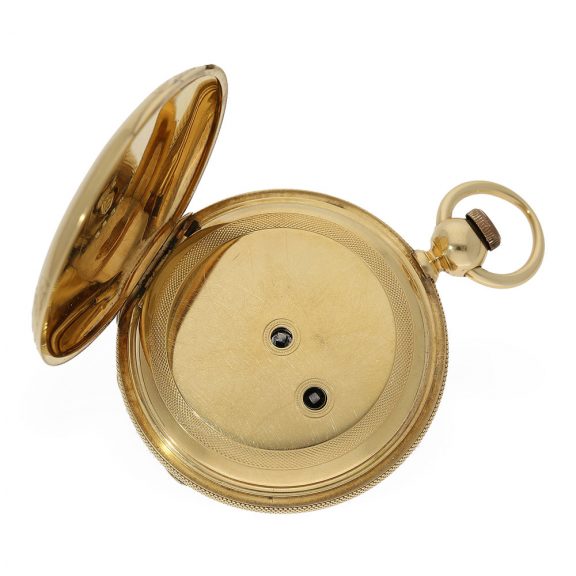 English 18 Carat gold watch with chronometer escapement Circa 1850 English 18 Carat gold watch with chronometer escapement Circa 1850