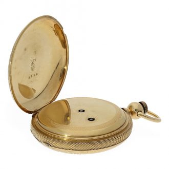 English 18 Carat gold watch with chronometer escapement Circa 1850