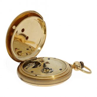 English 18 Carat gold watch with chronometer escapement Circa 1850